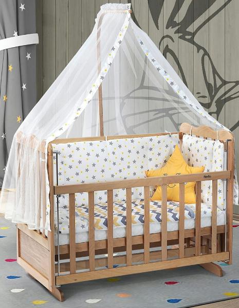 Natural Wooden Bedstead